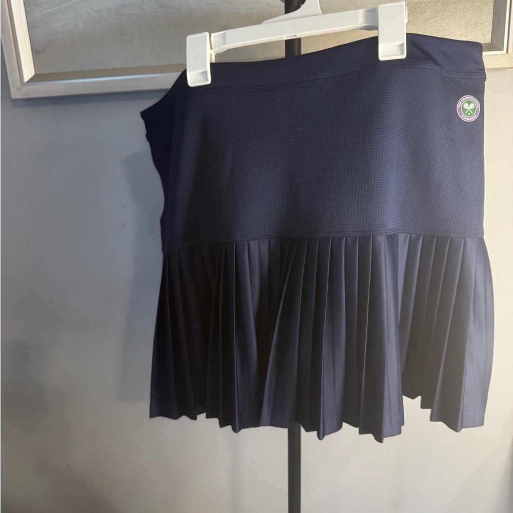 Wimbledon Dark Blue Pleated Skater Skirt